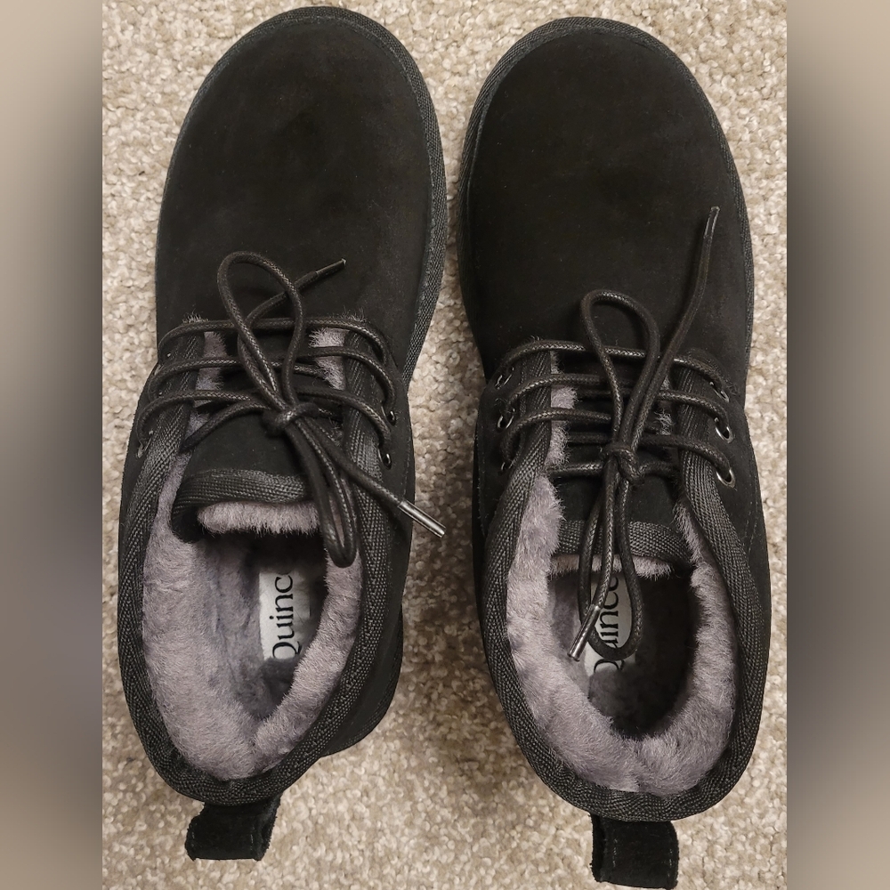 Quince Australian Shearling Chukka Bootie, Black